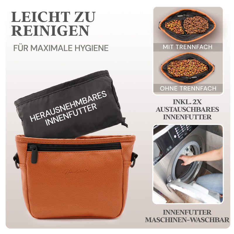 Gassitasche "Premium" - Cognac-Braun